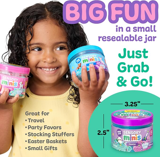 Creativity for Kids Sensory Minis Panda Kit | Cloud Clay Sensory Toy for Toddlers | Squish, Scoop & Discover Panda Surprise Pieces | Mess-Free, Screen-Free Travel Activity for Kids (Ages 3+)