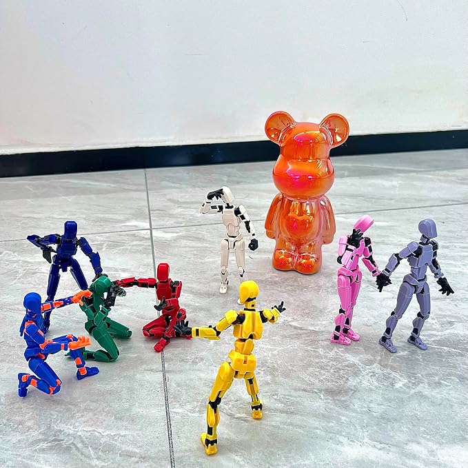 (Assembly Completed) 8 Packs Titan13 Action Figure Set, Dummy 13 3d Printed Action Figure Toy Gifts for Kids, Robot 13 ActionFigure Full Body Mechanical Doll Christmas Birthday Gift for Boys Girls