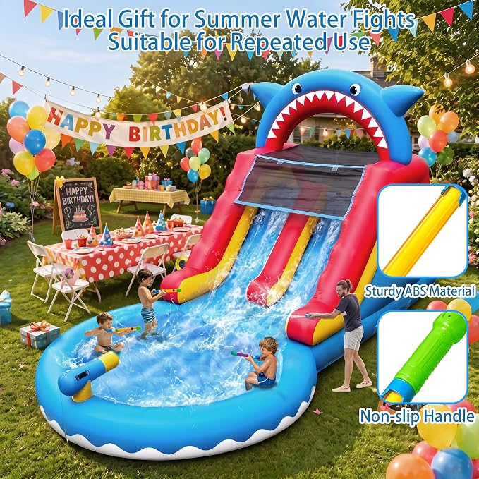 Water Gun Blasters for Kids & Adults: 18 Pack Bulk Water Squirter for Outdoor Swimming Pool Party, Backyard, Summer Beach, 12.6 Inch Water Shooter Toy Gift for Water Slide, Water Fighting Game