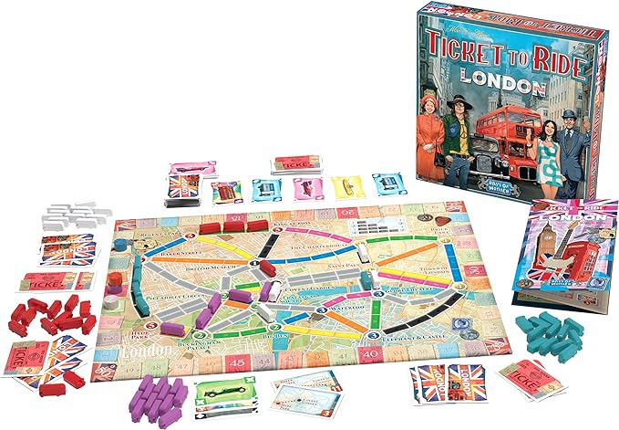 Asmodee Ticket to Ride London Board Game - Train Route-Building Strategy Game, Fun Family Game for Kids & Adults, Ages 8+, 2-4 Players, 10-15 Minute Playtime