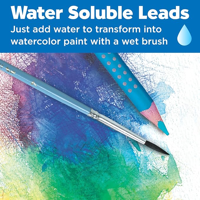 Faber-Castell Grip Watercolor EcoPencils School Pack | 288 Pre-Sharpened Colored Pencils Bulk | Draw, Blend & Watercolor Effects | Kids Art Set, Classroom Supplies with Storage (Ages 5+)