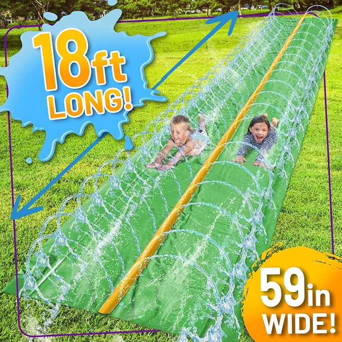 Stargo 18 x 5 ft - Slip Splash and Slide, Water Slides for Kids - Backyard waterslide for Kid Outdoor Fun Summer Water Toys, Water Activities for Kids and adults for backyard fun, Ages 4-8, 5 6 7 8-12
