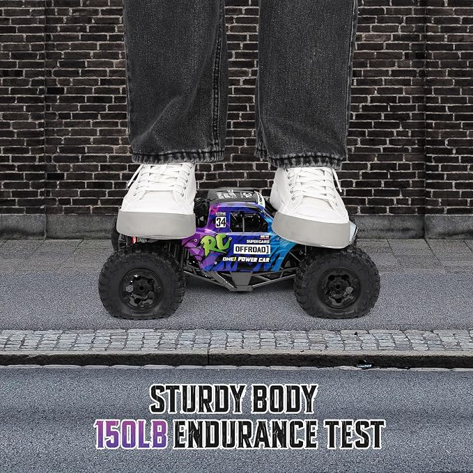 Remote Control Truck,1:12 4x4 Offroad Waterproof RC Trucks Large Amphibious Remote Control Car,Dual Motors Crawler Vehicle, Monster Toys with 2 Rechargeable Batteries, Best Gift for Kids Adults