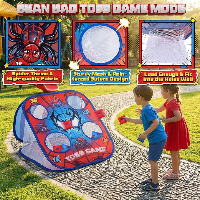 Bean Bag Toss Game for Kids - Cornhole Board Outdoor Toys for Toddlers -Party Activities Carnival Outside Yard Backyard Beach Lawn Games Toy for Kid Boys Girls Age 3 4 5 6 7 8 Year Old Birthday Gifts