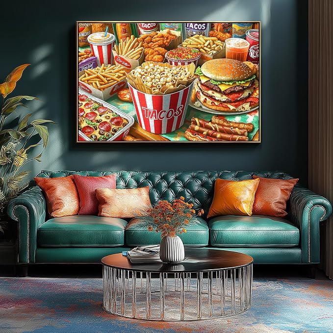 Super Delicious Tacos Food 1000 Piece Puzzles for Adults, Challenge Art Clearance Jigsaw Puzzles, for Gifts Birthday Party Game Family, 27.5 * 19.7 Inch Dust Free Puzzle
