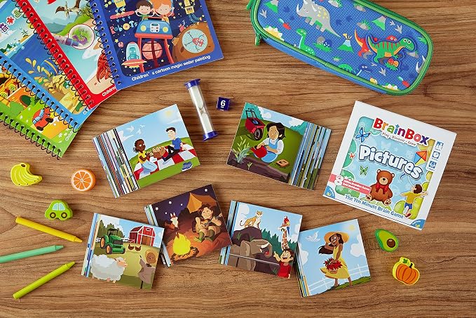 BrainBox Pictures Card Game - Memory & Observation Game, Educational Global Adventure, Family-Friendly Trivia Game for Kids & Adults, Ages 8+, 1+ Players, 10 Min Playtime, Made by Green Board Games