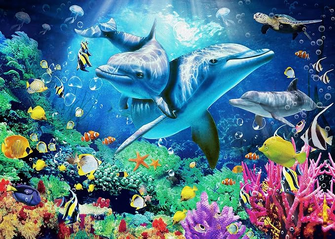 Nattork Jigsaw Puzzles 500 Pieces for Adults（Age 14+）, Families (Sea World) Pieces Fit Together Perfectly