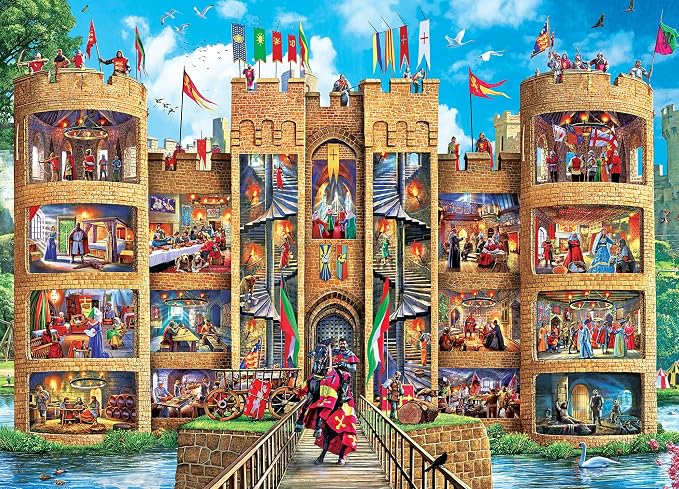 MasterPieces 1000 Piece Jigsaw Puzzle for Adults, Family, Or Youth - Medieval Castle - 19.25" x 26.75"