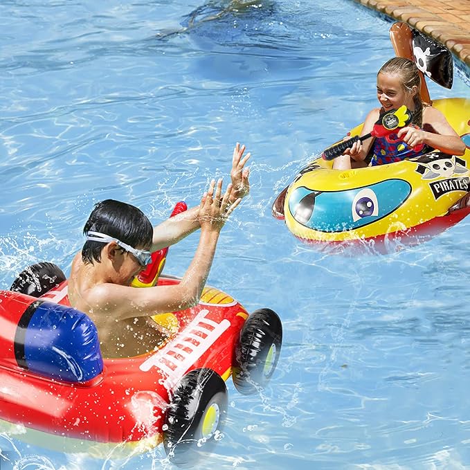 10Leccion Kids Pool Floats for Toddlers Ages 3-8, Fun Summer Water Toys