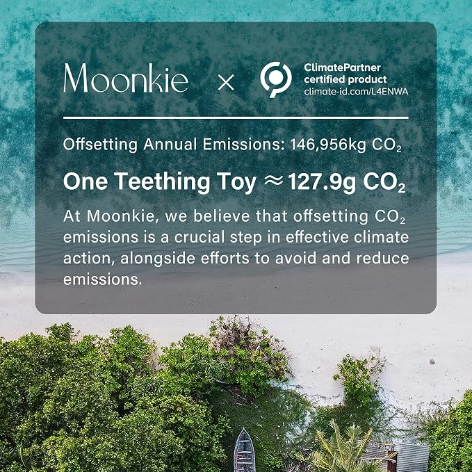 Moonkie Teething Toy, Safe & Easy to Hold BPA Free Silicone Baby Soothing Teethers, Prevent Finger Sucking Teether Toys Best for Babies 0-6 6-12 Months (Sheep Shifting Sand)