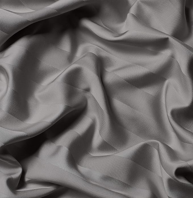Pure Bamboo Full Sheets, Genuine 100% Organic Viscose Derived from Bamboo Bed Sheet Set, Luxuriously Soft & Cooling, Double Stitching, 2 Year Quality Promise (Full, Jacquard Stone)