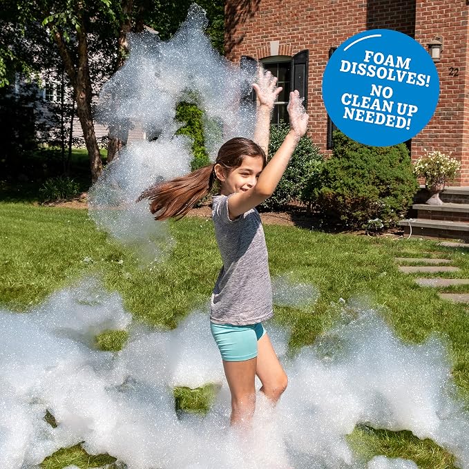 Little Kids Fom Mania Fomalanche Foam Machine| Non Toxic Kid Powered Foam Line|Bonus 21oz of Foam Concentrate to Make tons of Foam|Machine for Parties, Birthdays, Outdoor Fun, Blue