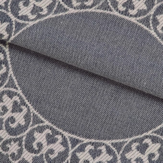 Superior Cotton Blend Bedspread Set, Includes 1 Tailored Bedspread and 2 Matching Pillow Shams, Lightweight Blanket, Bedding Decor, Jacquard Vintage Floral Mandala, Lyron Collection, King, Denim Blue