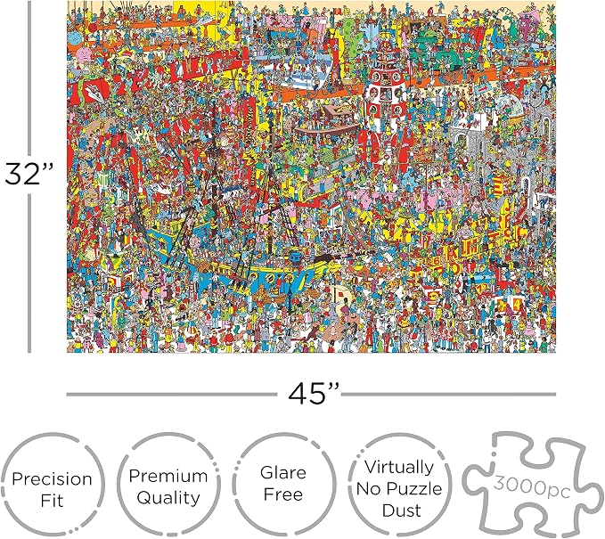 Aquarius Where’s Waldo 3000-Piece Jigsaw Puzzle