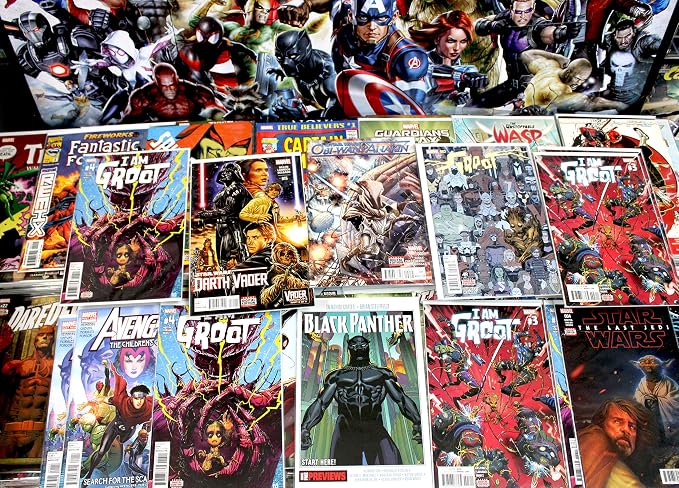 Premium Comic Books Gift Pack - 24 Collection - MARVEL ONLY - Superheroes Comics Grab Bag