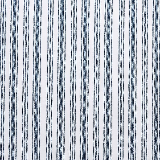 Nautica - King Size Sheets, Cotton Percale Preppy Bedding Set, Crisp & Cool, Lightweight & Breathable (Coleridge Stripe Blue, King)