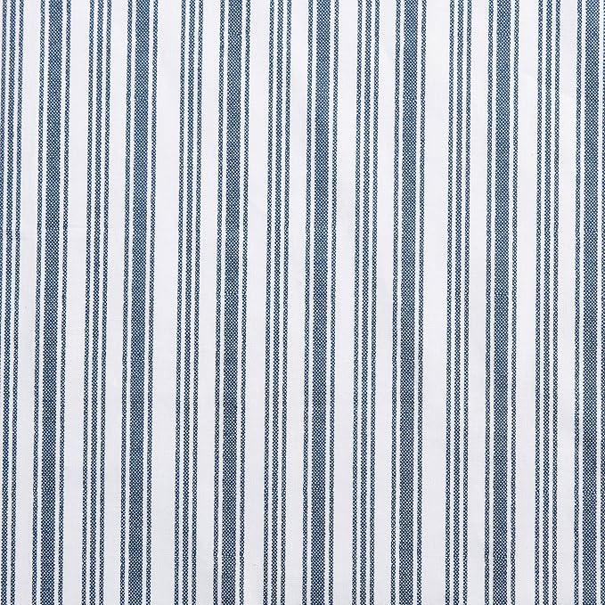 Nautica – Twin XL Size Sheet Set, Crisp Cotton Percale Bedding with Matching Pillowcase, Lightweight & Breathable Bed Sheets, Deep Pocket, College Dorm Room Essentials (Coleridge Stripe Blue)