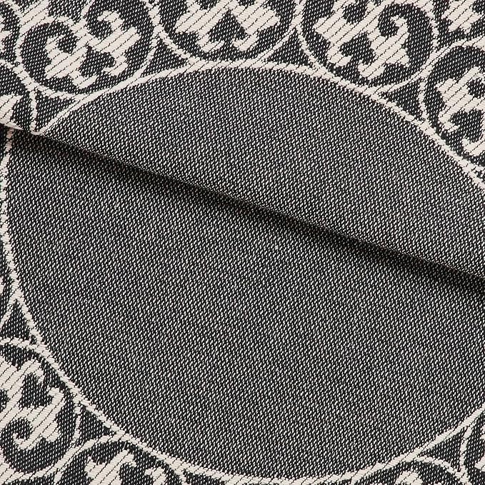 Superior Cotton Blend Bedspread Set, Includes 1 Tailored Bedspread and 2 Matching Pillow Shams, Lightweight Blanket, Bedding Decor, Jacquard Vintage Floral Mandala, Lyron Collection, Full, Charcoal