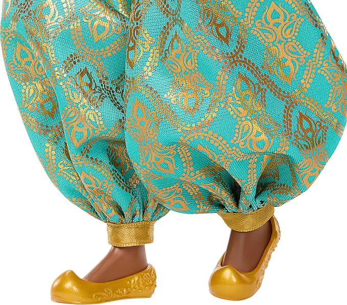 Mattel Disney Princess Jasmine Sparkling Princess Fashion Doll & Accessories with Removable Outfit, Shoes, Necklace & Earrings, Inspired by Movie