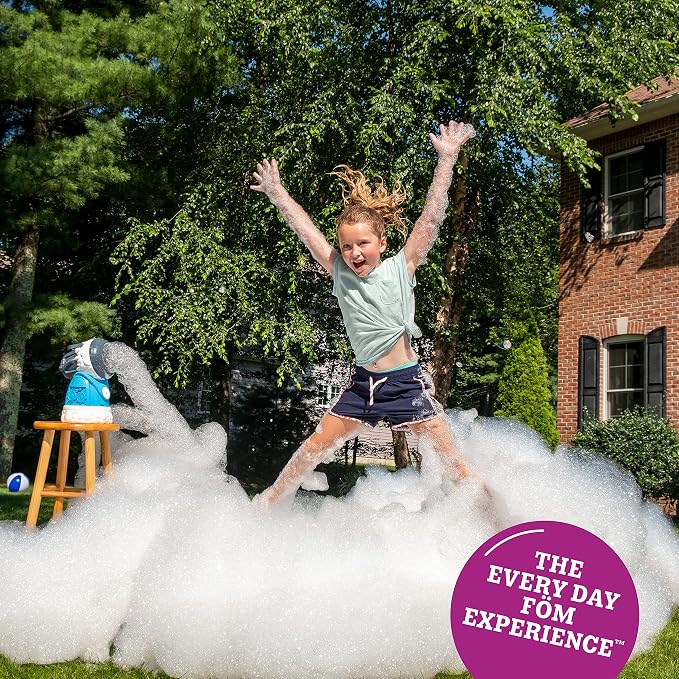 Little Kids Fom Mania Fomalanche Foam Machine| Non Toxic Kid Powered Foam Line|Bonus 21oz of Foam Concentrate to Make tons of Foam|Machine for Parties, Birthdays, Outdoor Fun, Blue