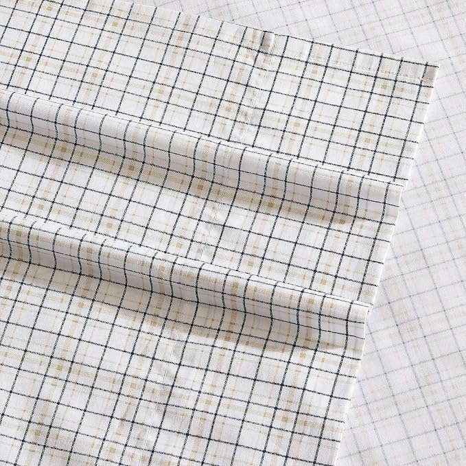 Nautica - Full Sheets, Premium Cotton Percale Bedding Set, Plaid Bedding Set, Oeko-Tex Certified (Malor Plaid Blue, Full)