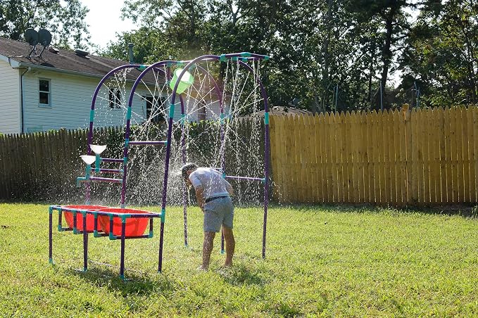 Milliard Water Park Sprinkler Toy for Kids, Outdoor Water Sprinkler with Splash Buckets, Water Table, and Faucets, Backyard Waterpark for Outdoor Summer Fun Activities