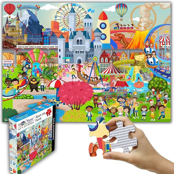 Think2Master Amusement Park Jigsaw Puzzle. Size:23.4” X 16.5”