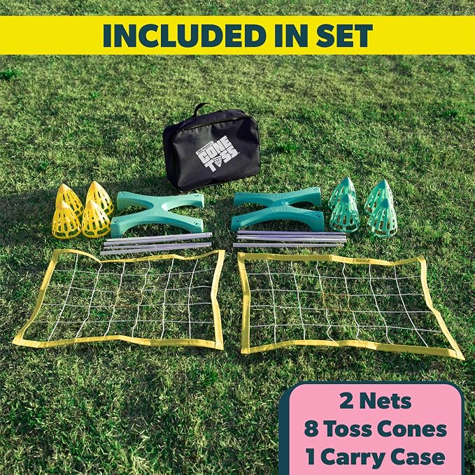 The Original Cone Toss Outdoor Target Tossing Outdoor Game - A New Twist on Cornhole and Bean Bag Toss Games | Perfect for Family, Friends, BBQs, & Tailgates | Fun for All, Adults & Children Ages 8+